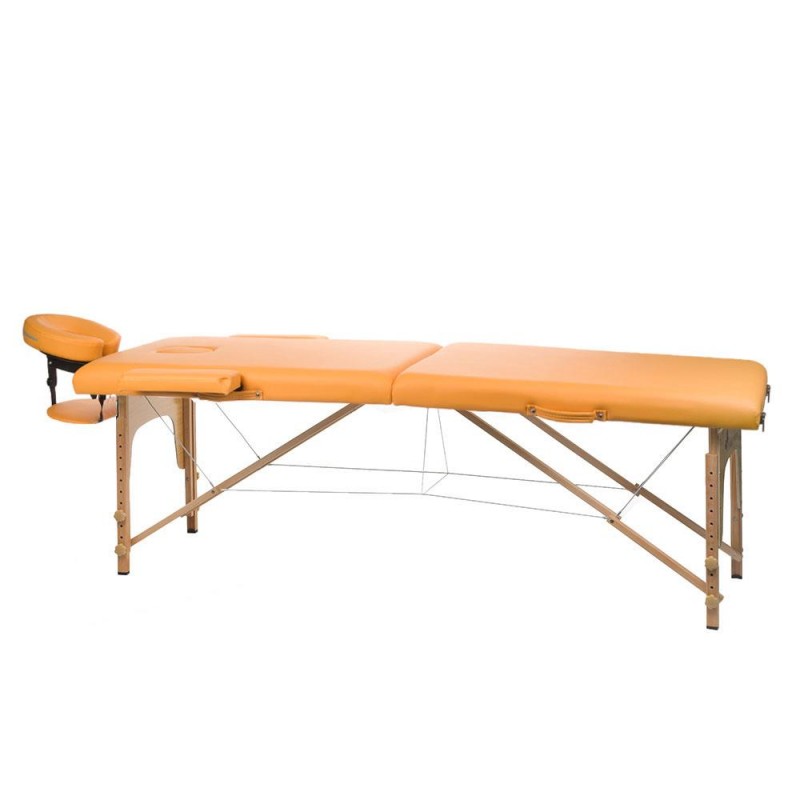 Drewniany, składany stół do masażu, podgłówek, podłokietniki, torba transportowa, kolory